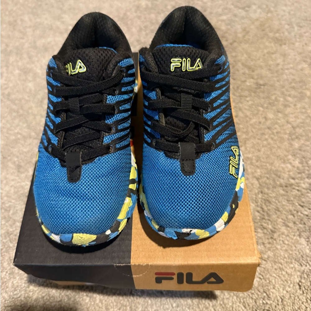 Fila Kids Vibrant Blue and Black Sneakers